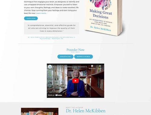 Author and Therapist Website Design for Dr. Helen McKibben